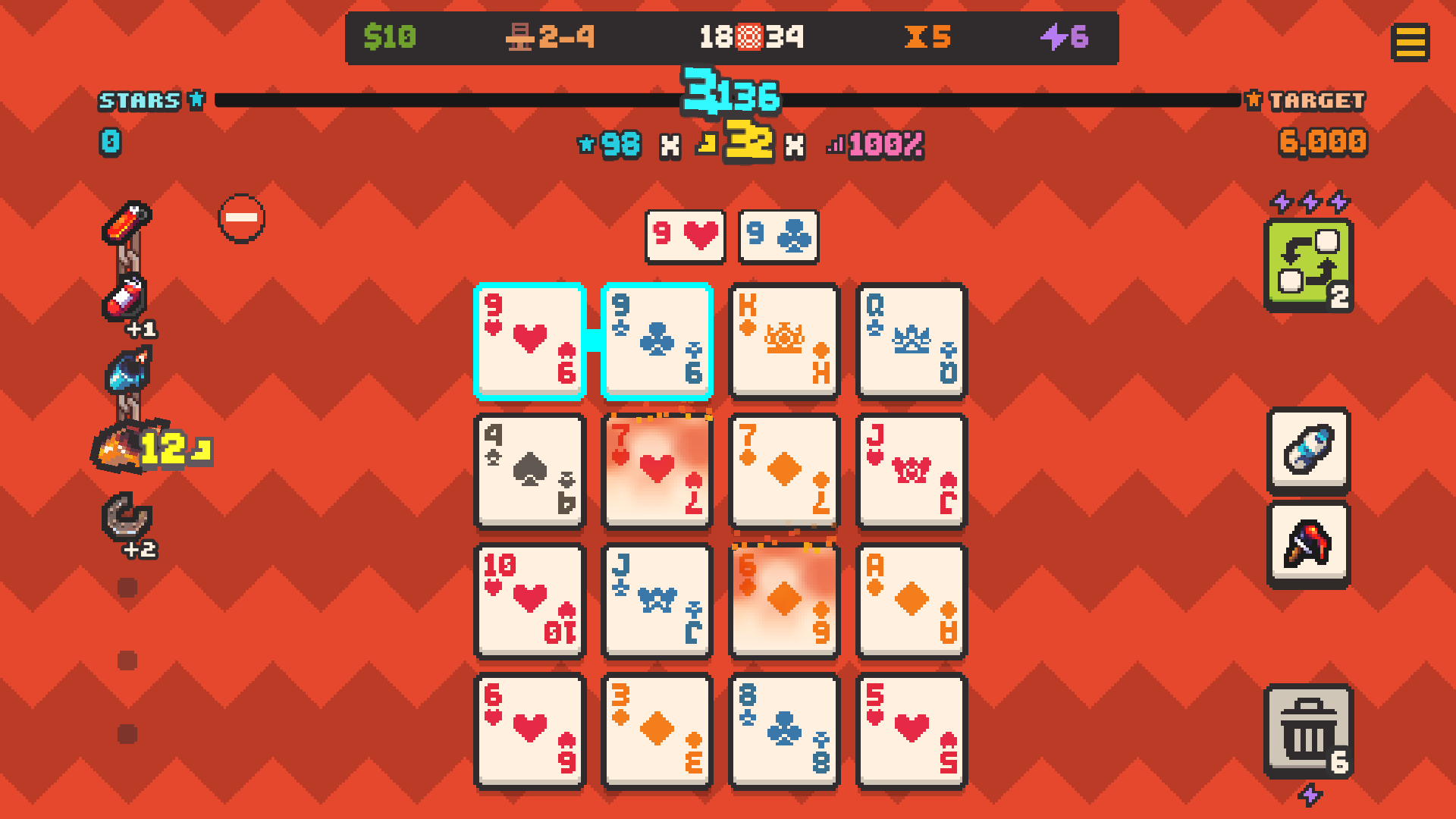 Burning cards