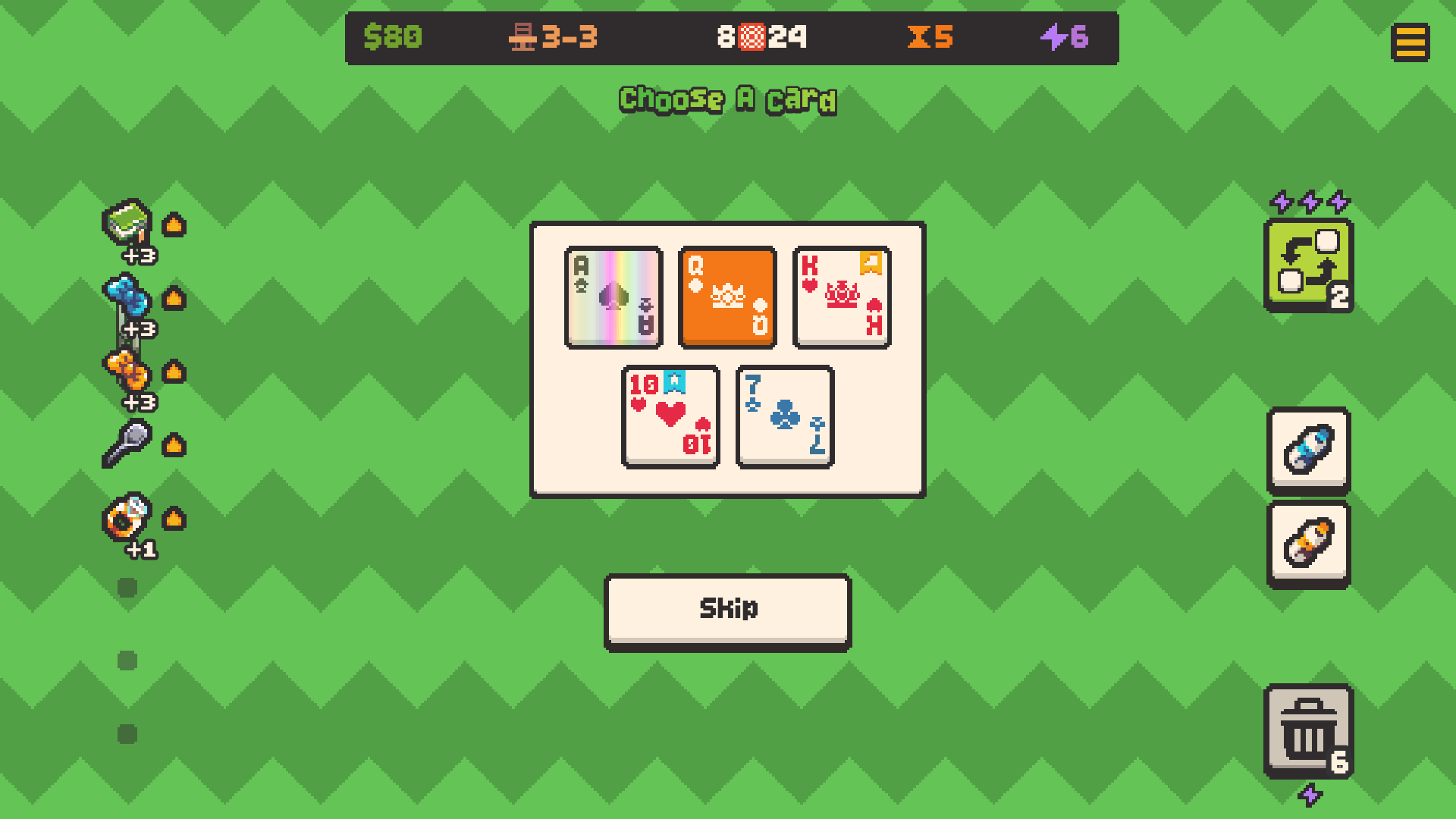 Card choice